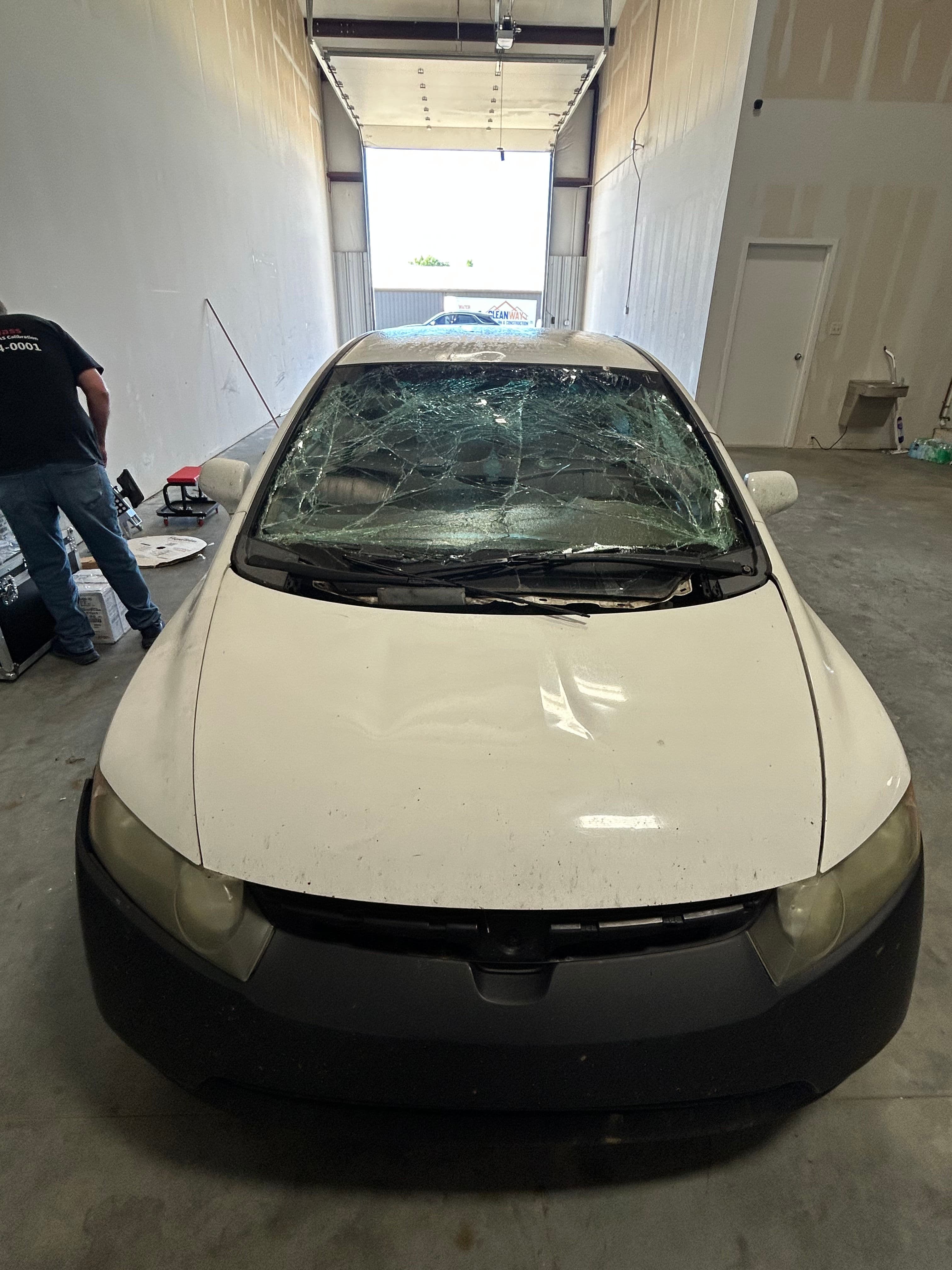 Project Hood Latch Failure on the Interstate Destroyed This Windshield image