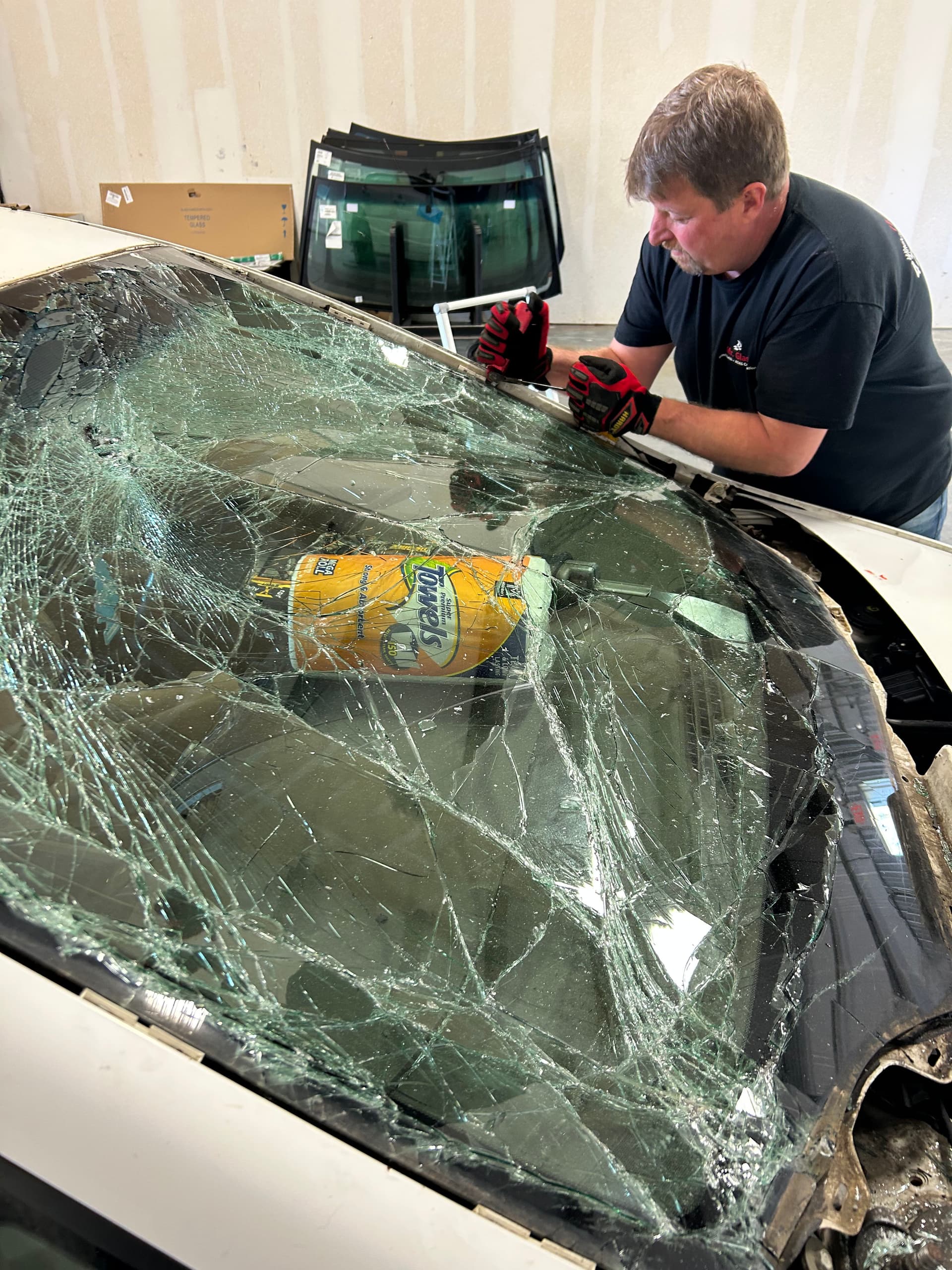 Gallery photos for Hood Latch Failure on the Interstate Destroyed This Windshield: Image #4
