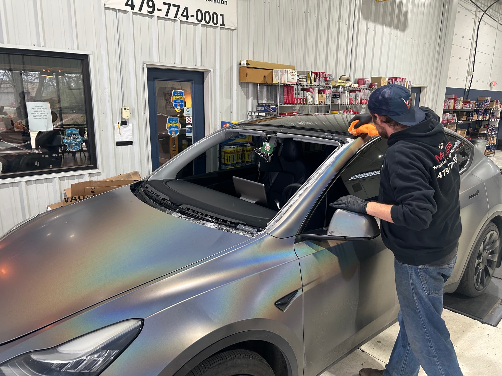 Gallery photos for Expert Windshield Installation on a Tesla Model Y: Image #2