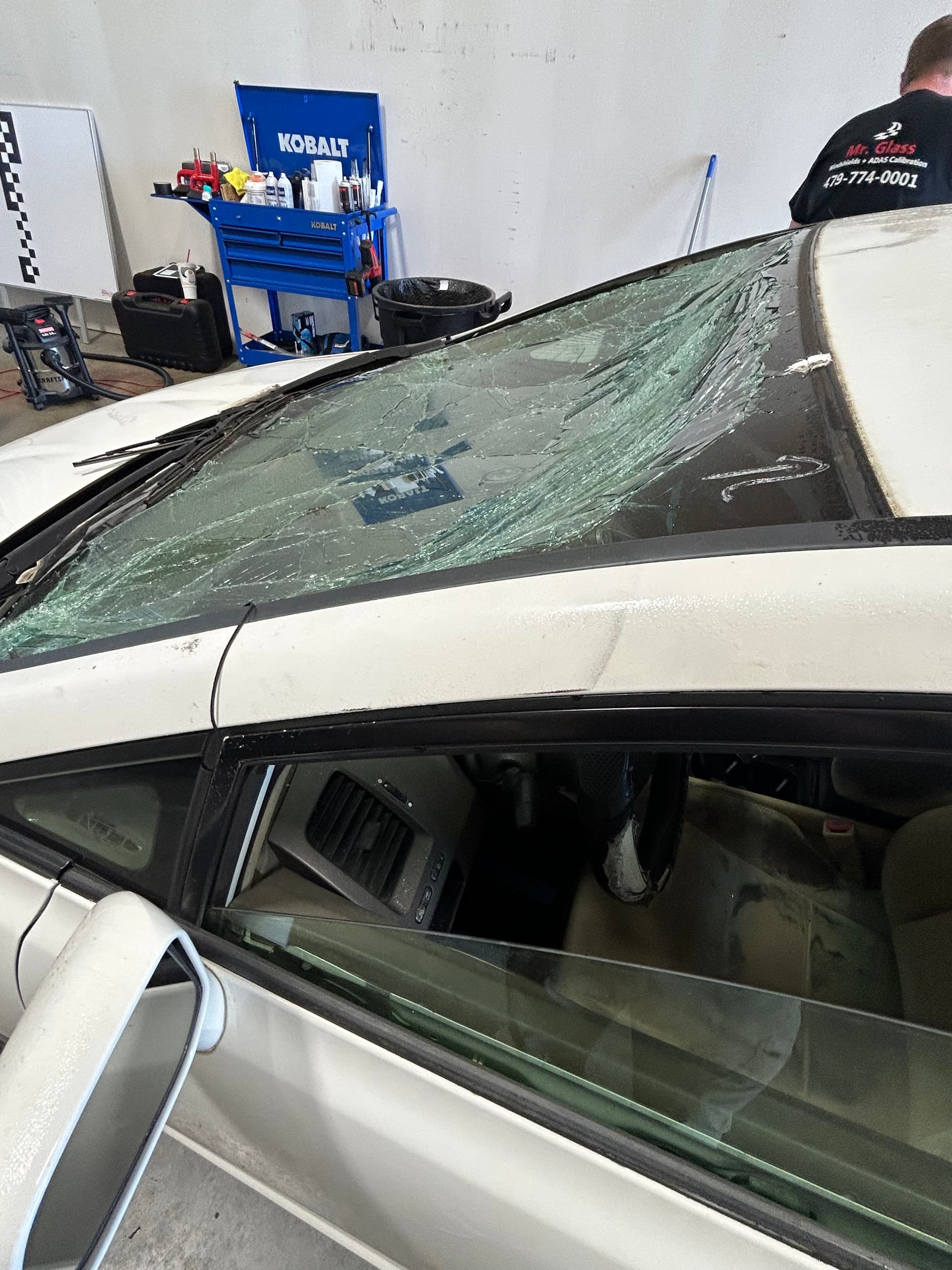 Gallery photos for Hood Latch Failure on the Interstate Destroyed This Windshield: Image #2