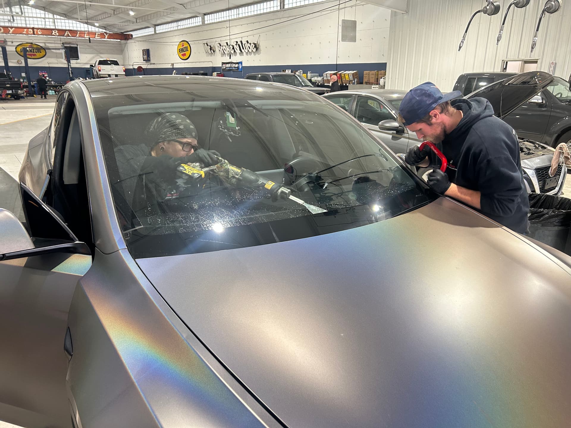 Expert Windshield Installation on a Tesla Model Y image