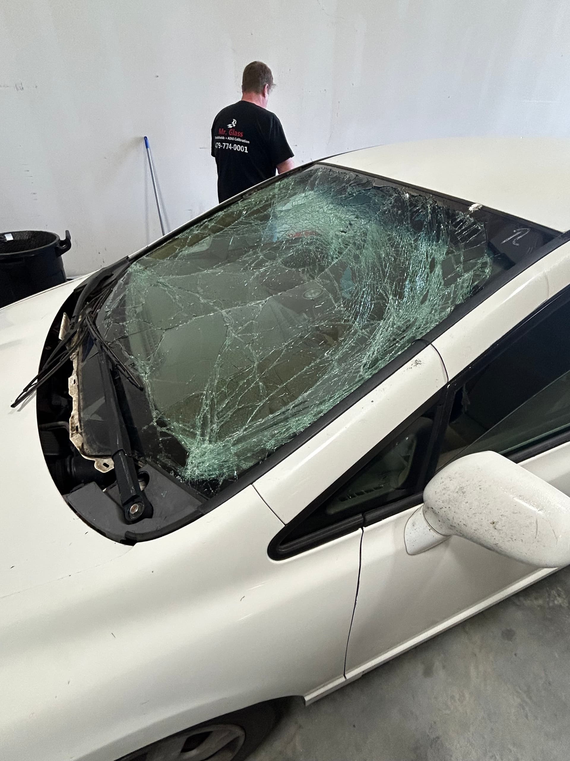 Gallery photos for Hood Latch Failure on the Interstate Destroyed This Windshield: Image #1